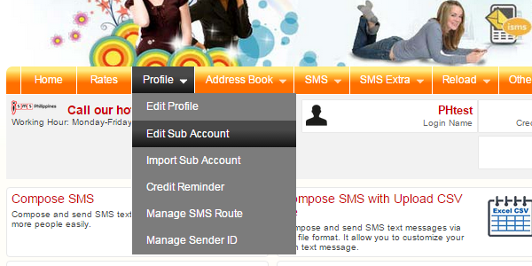 How to Create Sub Account in Bulk SMS Philippines