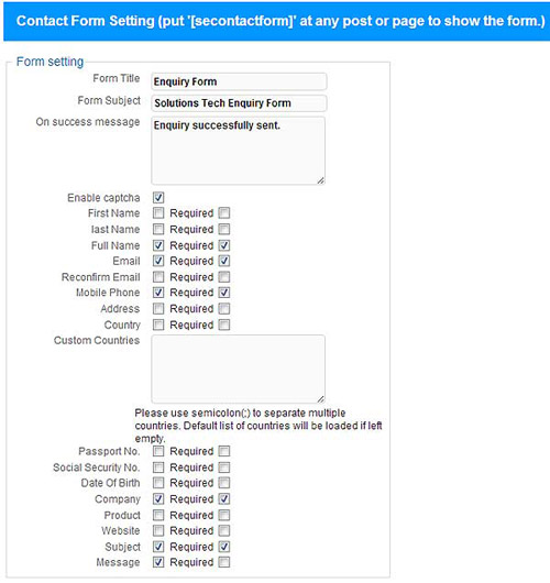 Bulk SMS Philippines Wordpress SE Contact Form with CRM