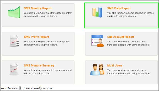 iSMS Daily Report — navigate to report