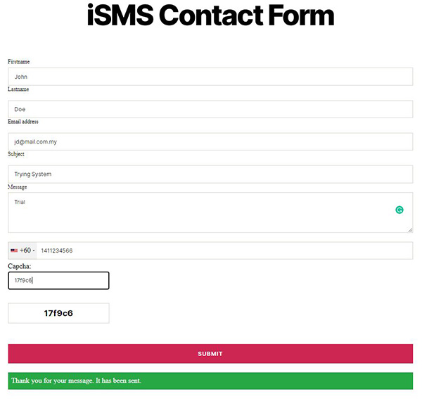 Configure WordPress iSMS Contact Form Plugin Philippines