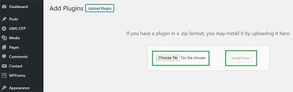 Install WordPress iSMS Contact Form Plugin Philippines