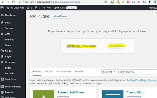 Install WordPress iSMS Plugin Philippines