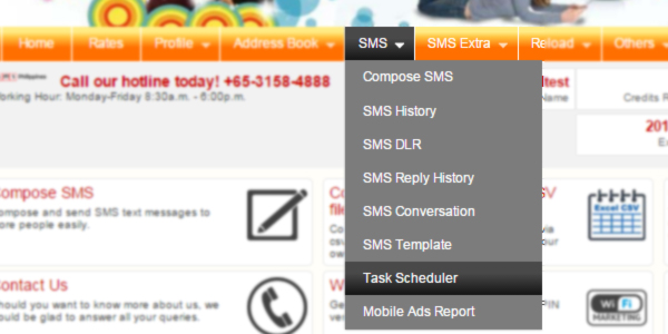 Bulk SMS Philippines Task Scheduler with PHP