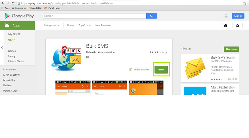 Install SMS Android Apps