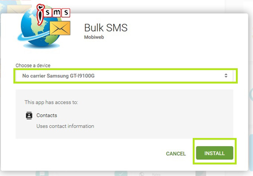 Install SMS Android Apps